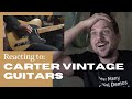 Guitarist Reacts to Carter Vintage Guitars - Guthrie Trapp and RJ Ronquillo Playing Vintage Guitars!