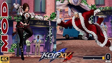 KOFXV mods | Yamazaki (Santa Costume) 💥 Whip (Castlevania Whip) | CPU vs CPU AI vs AI