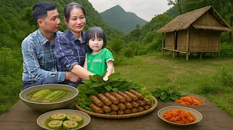 Making grilled pork in bamboo tubes – TAN goes to the forest to collect medicinal herbs | Ly Phuc An
