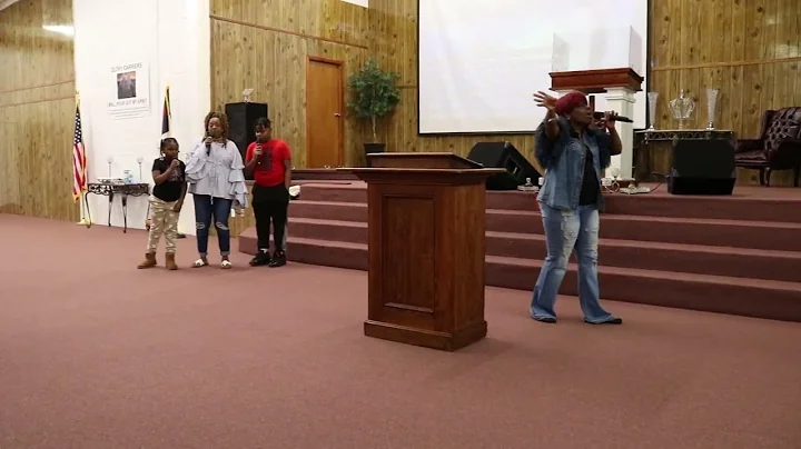 Apostle Karen Cowan releasing the song from the lo...