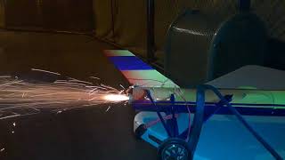 Test fire model rocket car