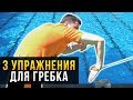 Отработка гребка для плавания кролем. Упражнения с резиной