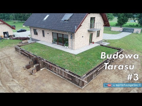 Budowa tarasu dla mojej żony #3 deskowanie muru głównego i schodów |Building the terrace for my wife