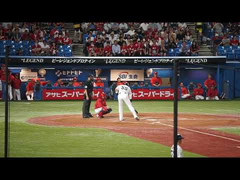【村上宗隆 27号 ホームラン(ソロ)】2023/9/12(火) 村上宗隆 レフトソロホームラン(打点1)打席(3回裏) vs 玉村昇悟(広島東洋カープ)