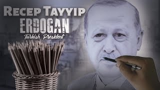 Turkish President Sketch Recep Tayyip Erdogan