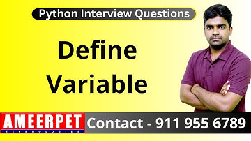Define Variable in Python | Ameerpet Technologies | By Srinivas