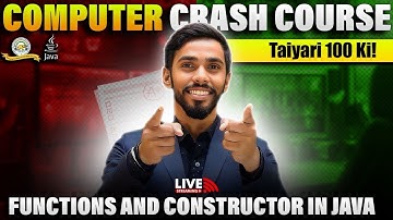 Functions in Java Constructor in Java | Computer Class 10 |  Computer in One Shot | Prateik Sir