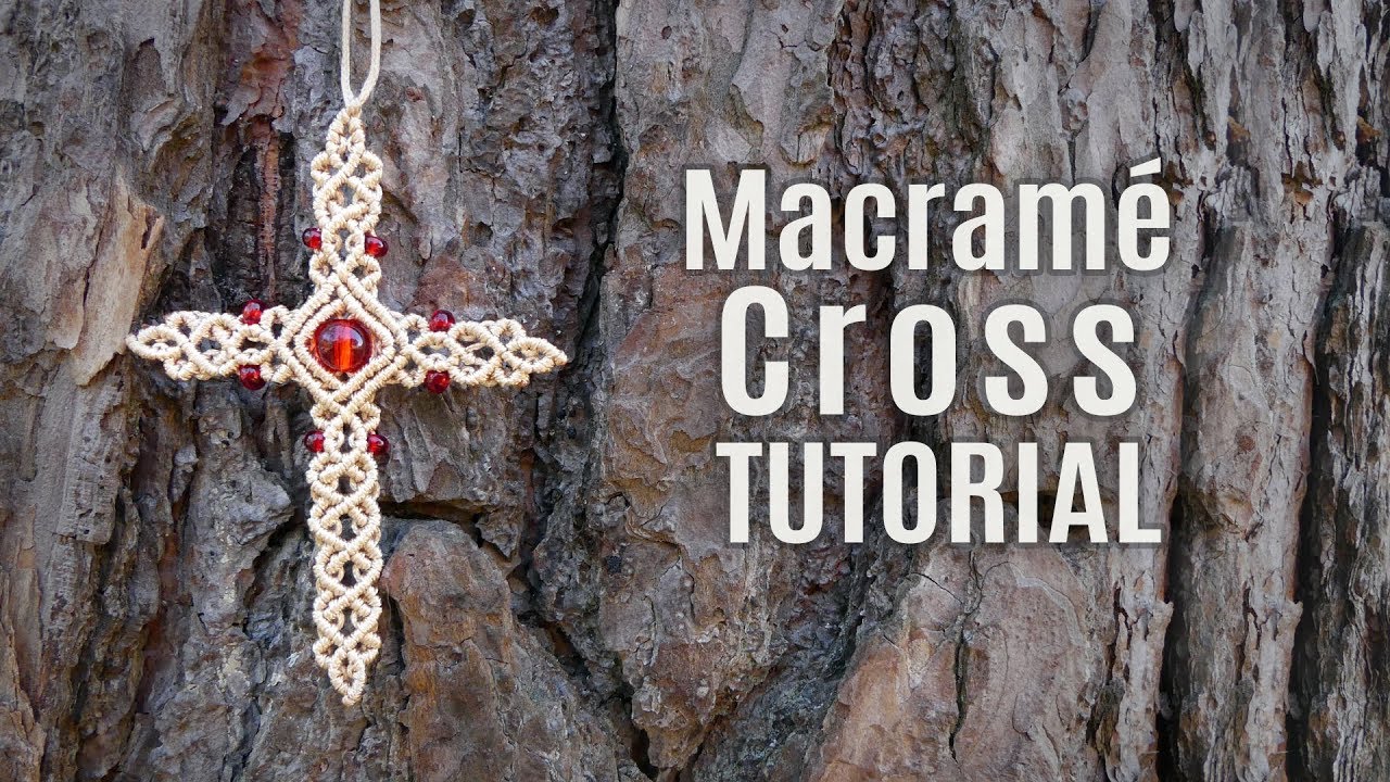 Beaded Macrame Cross / Easy DIY Tutorial 