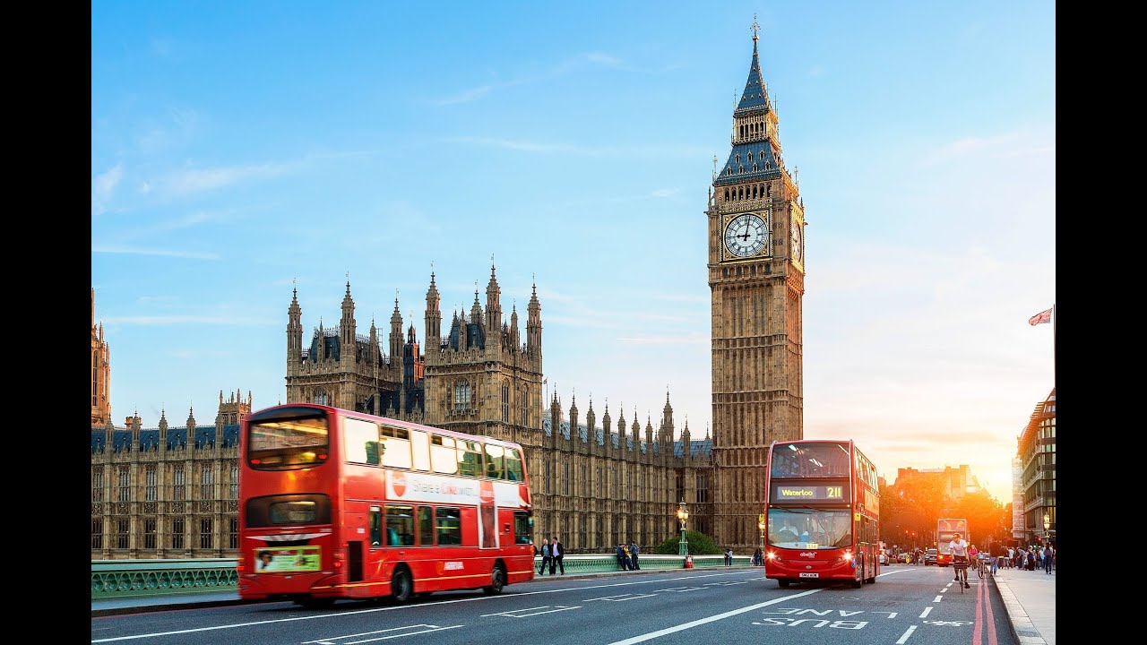 Aerials of London as UK remains in lockdown