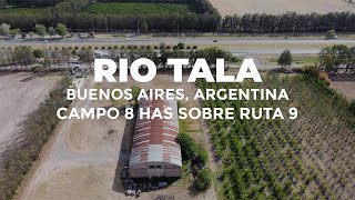 Campo frutícola de 8 hectáreas con galpón, en Rio Tala, Buenos Aires