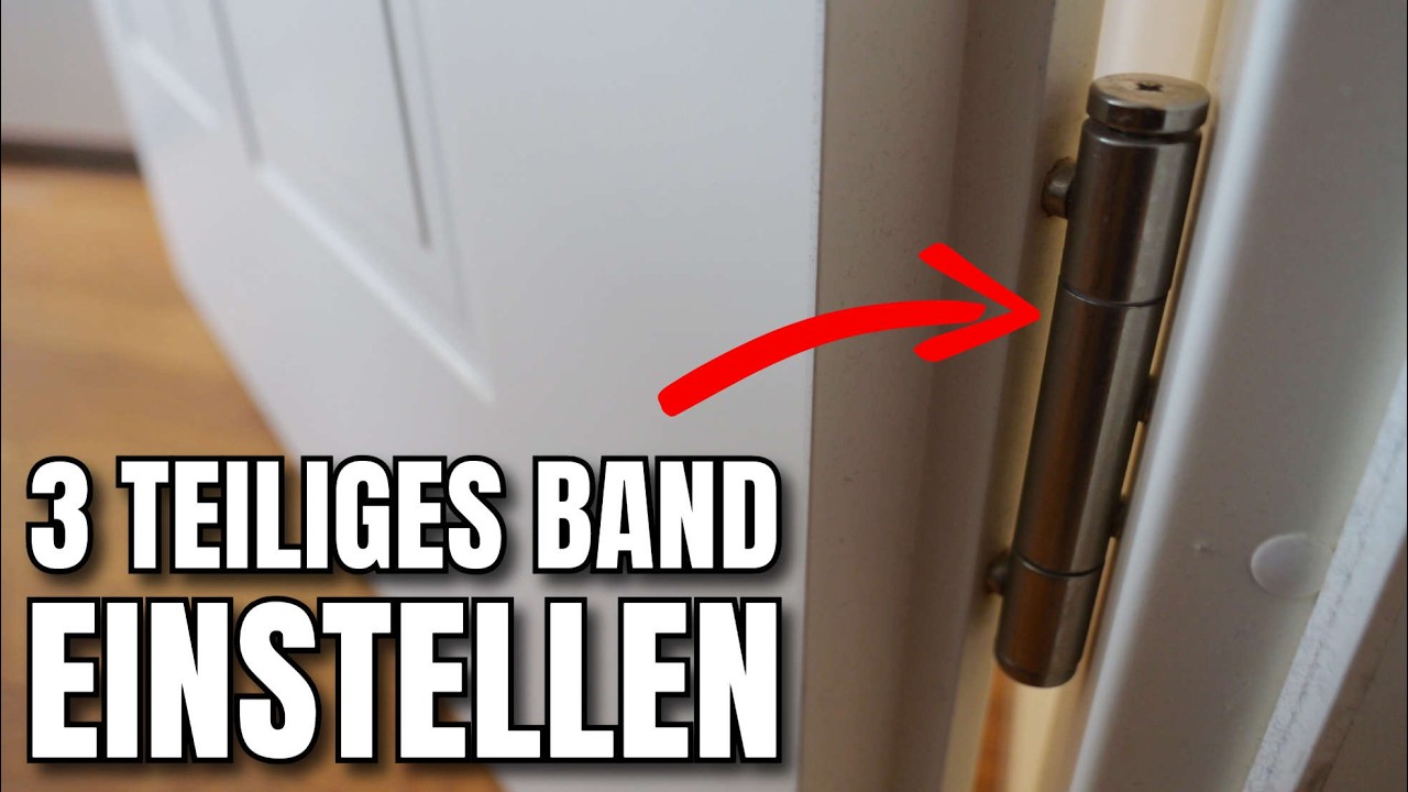 3 teilige Zimmertür Bänder einstellen in 1min I MrHandwerk