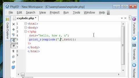 Php Tutorials-17-using explode in php - www.vdesignourweb.com