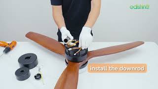 How to Install and Use EDISHINE Ceiling Fans with Lights for a Cozy Life？ HCFM01A