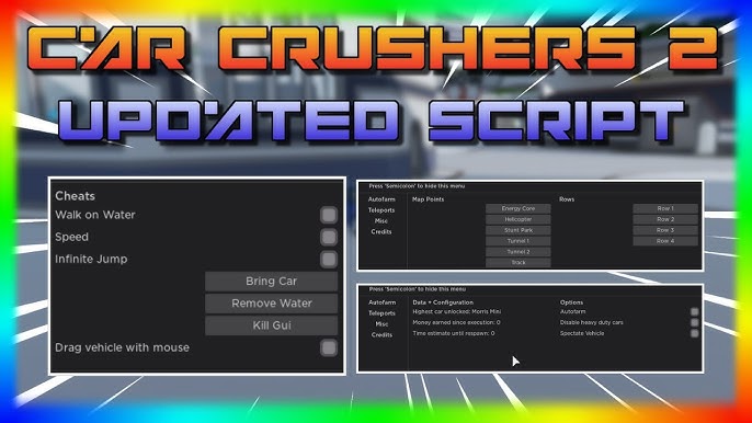 Download and install New Op Roblox Car Crushers 2 Script Hack Script Infinite Cash Autofarm 1 ...