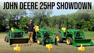 clear loser? comparing 3 john deere 25hp tractors.