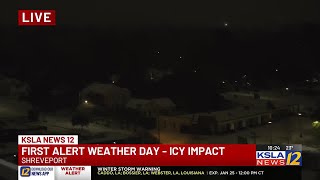 Caddo Parish experiencing high number of power outages as ice continues to accumulate