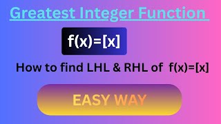 Limit of greatest integer function 
