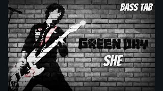 Green Day - She (BASS TAB PLAY ALONG)