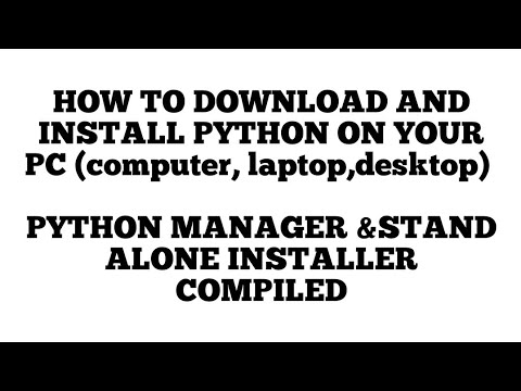 How to download python using Python Manager Installer and Standalone ...