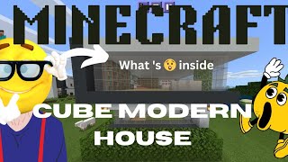 MINECRAFT TUTORIAL:HOW TO BUILD CUBE HOUSE SURVIVAL 😮