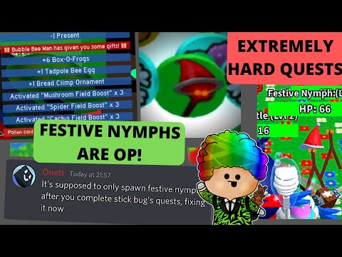 BEESMAS PART 2 ALMOST HERE! | NEW FESTIVE STICK NYMPHS, FREE MYTHIC EGG, AND INSANE NEW QUESTS