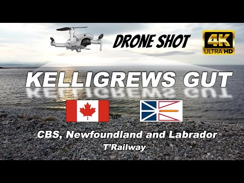 Kelligrews Gut , Conception Bay South,  Newfoundland and Labrador Drone Shot 4K