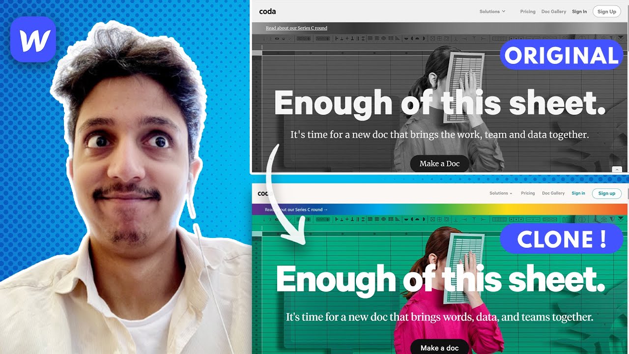 I made a clone of a website using Webflow ! - YouTube