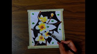 Acrylic Painting of "The Plumeria Flower - Kathgolap" on mini canvas pad. 🎨🖌️ screenshot 2