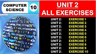 10th Class Computer Unit 2 all Exercises | Computer 10 Unit 2 Exercises