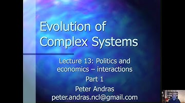 Evolution of Complex Systems - Video 26 (Lecture 13 Part 1)