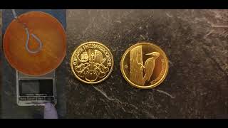 Золотая монета Германии, уходящего 2021-ого года, номиналом 20 евро.