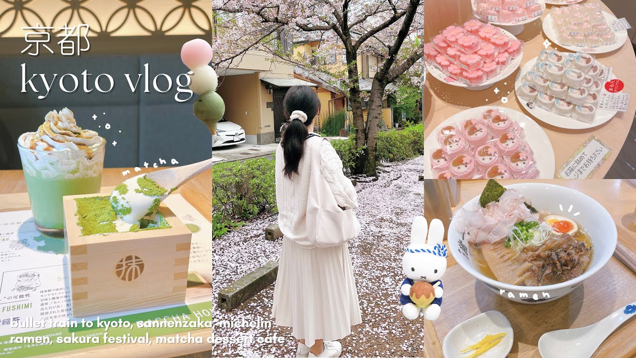JAPAN VLOG 🍵: solo in kyoto, bullet train, exploring sannenzaka, matcha dessert cafe, michelin ramen