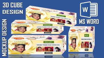 MS WORD TUTORIAL: How to make 3D Cube Design with Picture in MS Word 2020|3D Cube Mockup Design Word