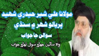 Moulana Ali Sher Haidri Shahed Sindhi Bayan مولانا علي شير حيدري شهيد سنڌي بيان
