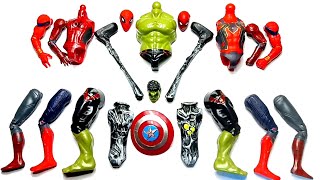 AVENGERS TOYS ASSEMLBE SIREN HEAD, HULK SMASH AND TWO SUPERHERO SPIDER-MAN