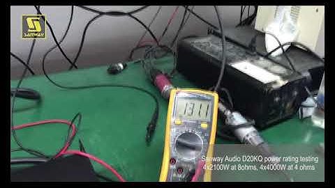 Sanway Audio D20KQ power rating testing 4x2100W at 8ohms  4x4000W at 4 ohms