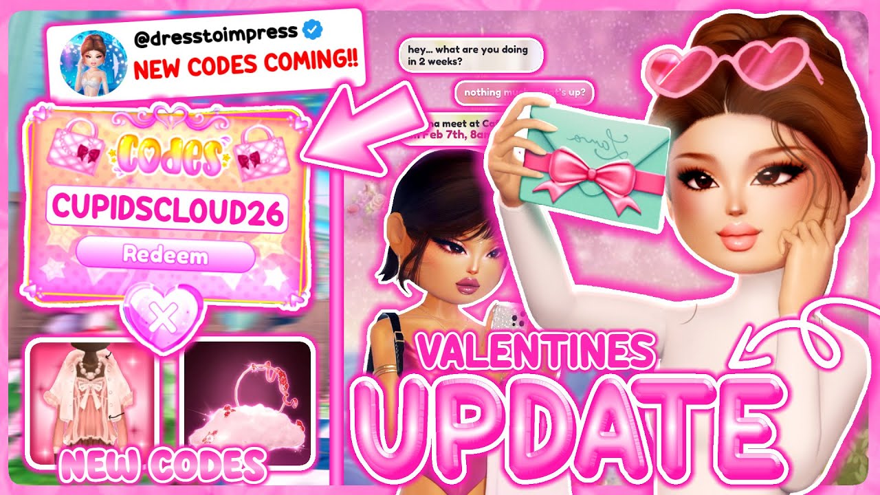 Анонс обновления «Оденься, чтобы произвести впечатление» ко Дню святого Валентина! *Новые коды, с...