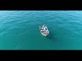 Two fishermen and boat.  Moreton Bay.