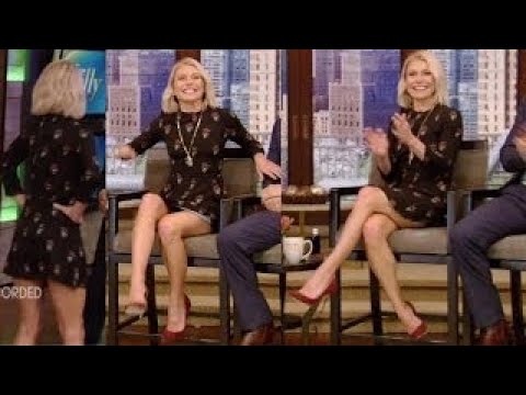 Kelly Ripa shaking her great tight little body in that mini skirt and showi...