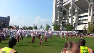 South Carolina marching band in Gamecock village.(