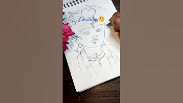 Cute krishna drawing #art #drawing #viral #trending
