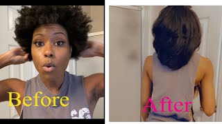 Straightening my natural hair sbs (almost 1 year post big chop) beginner friendly + pics included