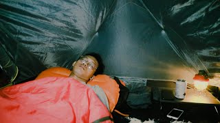 SOLO CAMPING [Unintentional ASMR] • ENJOYING COLD NIGHT WHOLE DAY • ASMR