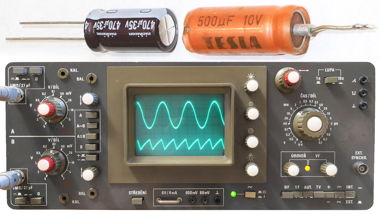 Analog oscilloscope repair 2 Capacitors, ESR, leakage current YouTube