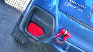Tug on this!  Crosstrek tow hook assembly and install
