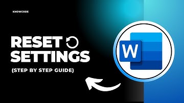 How to reset Microsoft Word to the Default settings (Quick And Easy)