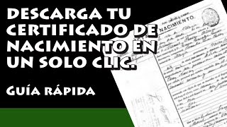Certificado de nacimiento: ¿Como obtener el certificado de nacimiento  gratis en España por Internet? - YouTube
