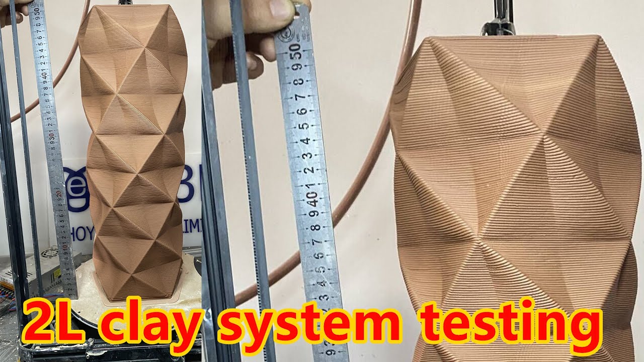 Clay 3d printer 2L clay upgrade system testing 3D printing3 - YouTube