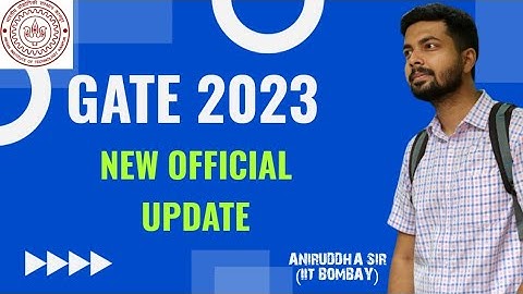 GATE 2023 : New Official Update : Change in Date : Correction #gate2023 #aniruddhasir #iitkanpur