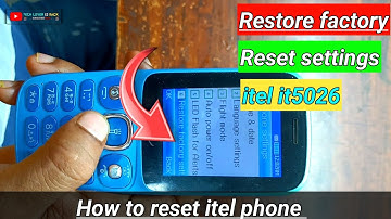 Restore factory reset settings in itel it5026 mobile // factory reset